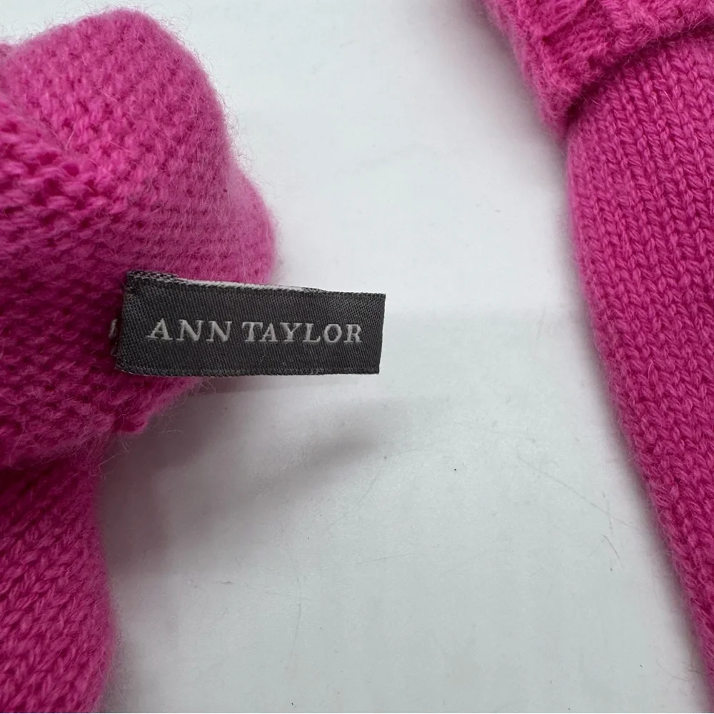 Ann Taylor Women's Pink 100% Cashmere Gloves